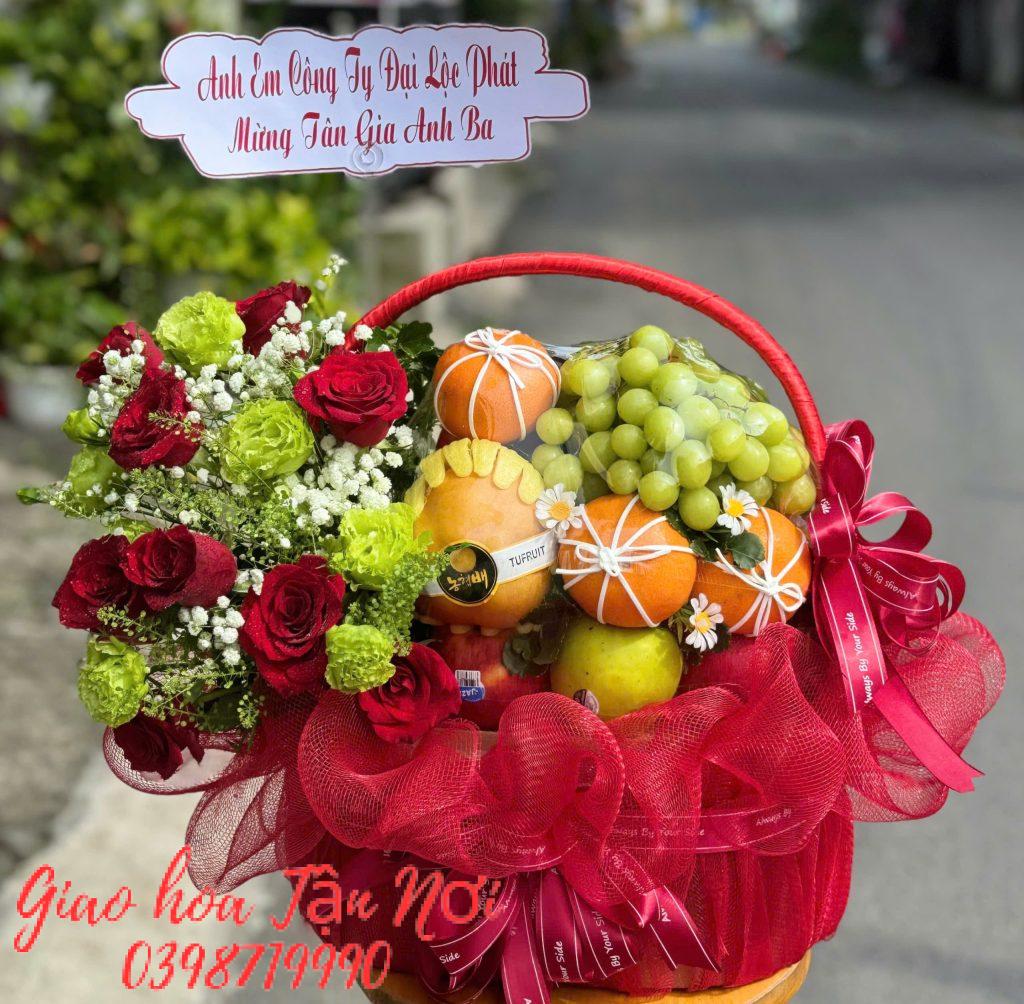 Lẵng hoa quả nhập khẩu cao cấp