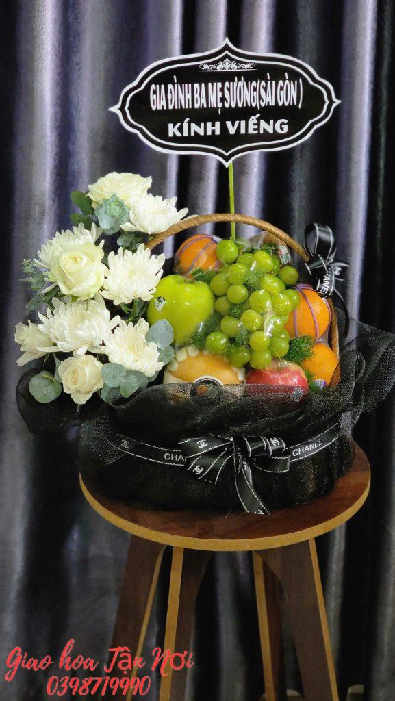 Giỏ hoa trái cây mừng thọ