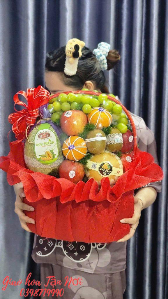 Giỏ hoa trái cây chúc mừng