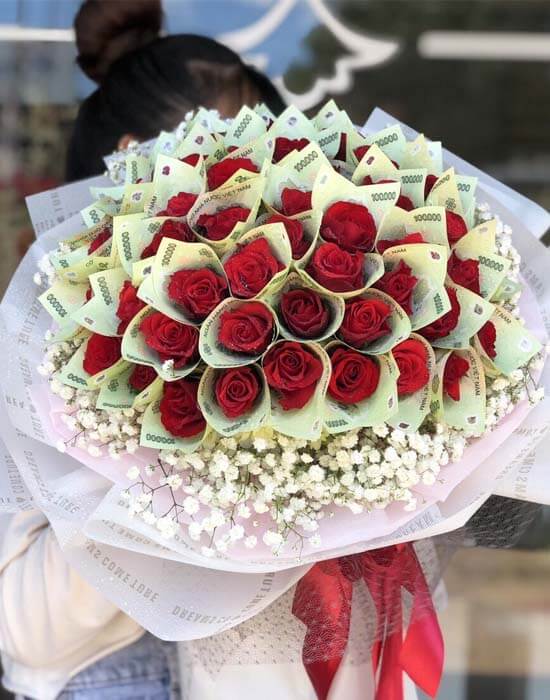 Bó Hoa Tiền 1 Triệu Sang Trọng